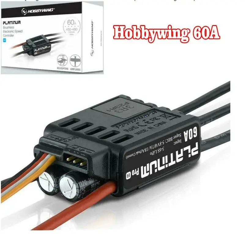 Hobbywing Platinum 60A V4 ESC, Professional Brushless Speed Controller