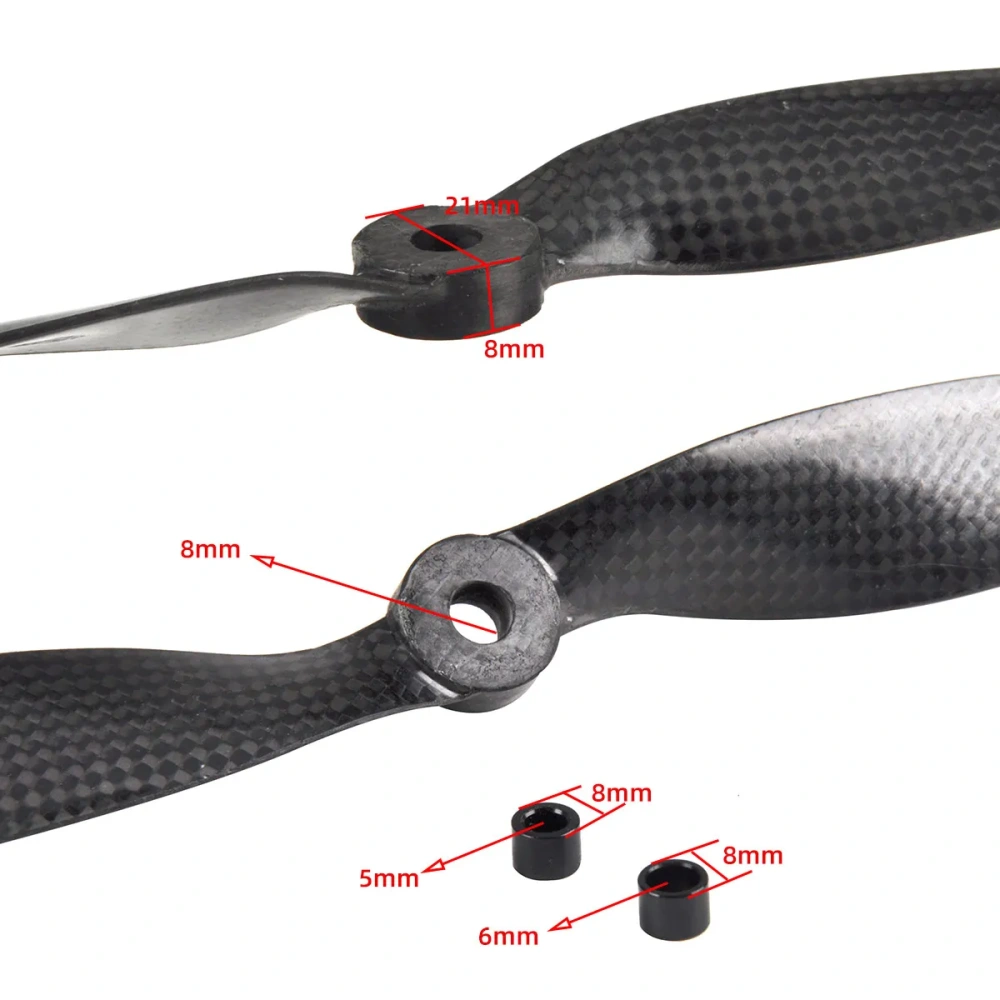 XAERO Carbon Fiber Propeller for RC Electric Airplane Sizes 8045 9047 1045 1147 1260 1365 1470 1580 1680 1780