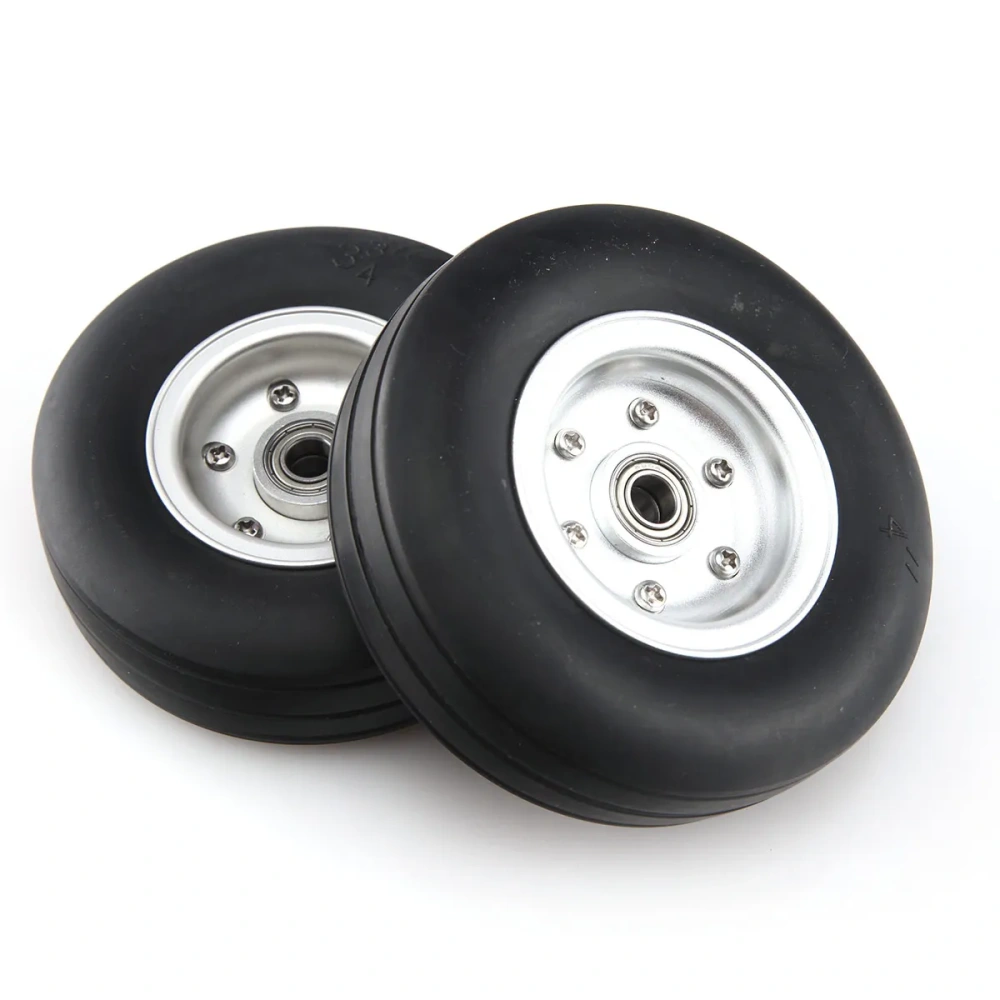 XAERO 1pcs 2''/2.25''/2.5''/2.75''/3''/3.25''/3.5''/3.75''/4''inch Rubber Tires Wheel with Aluminum Alloy Hub for RC Model Plane