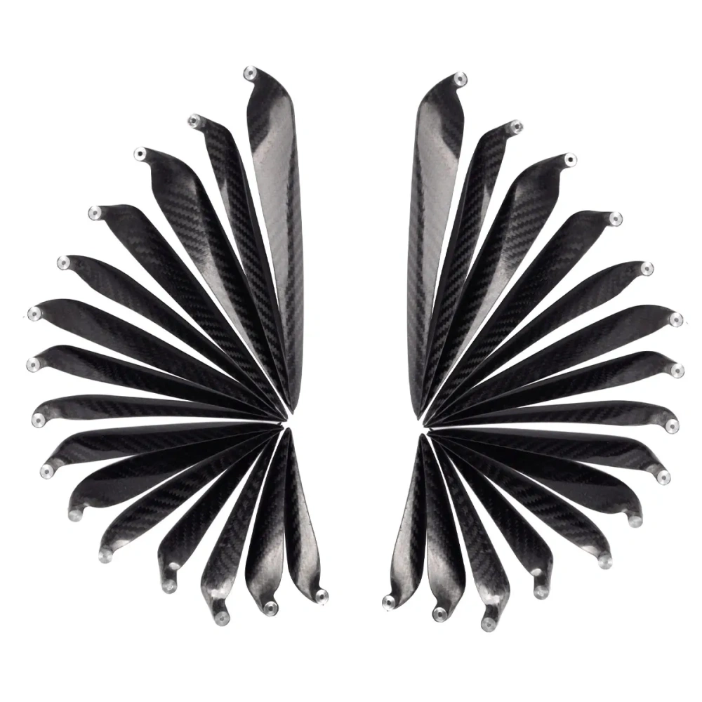 XAERO 1 Pair 9.5-18 Inch Carbon Fiber Twill Folding Propeller Light Weight for RC Airplane High Performance