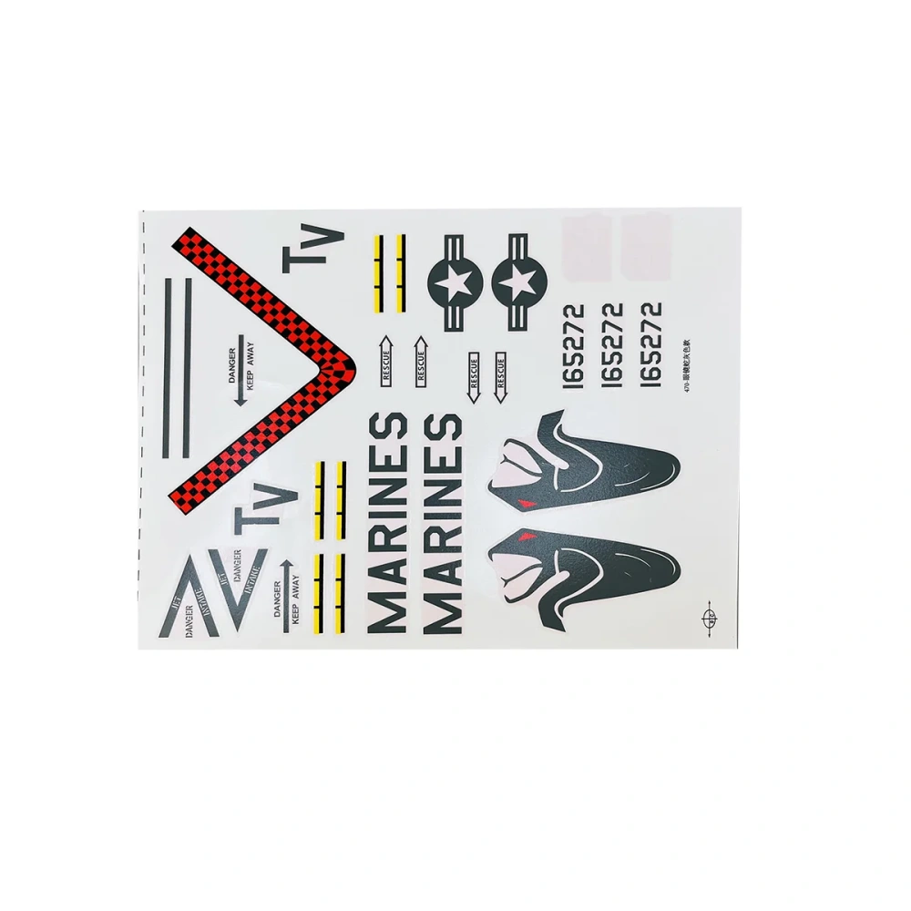 Roban 470 Size AH-1 Fuselage Spare Parts - Nose Cover Window Tail Landing Gear Wood Spacers Replacement