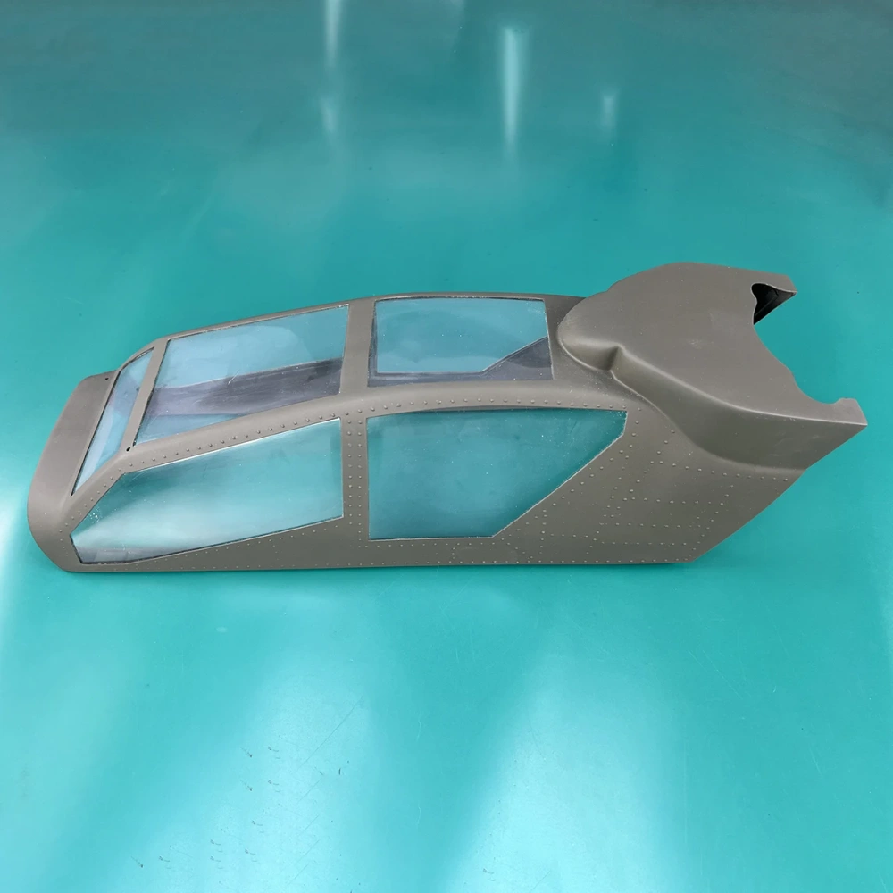 Roban 700 Size AH-64 Fuselage Spare Parts - Nose Cover Window Tail Landing Gear Wood Spacers Replacement