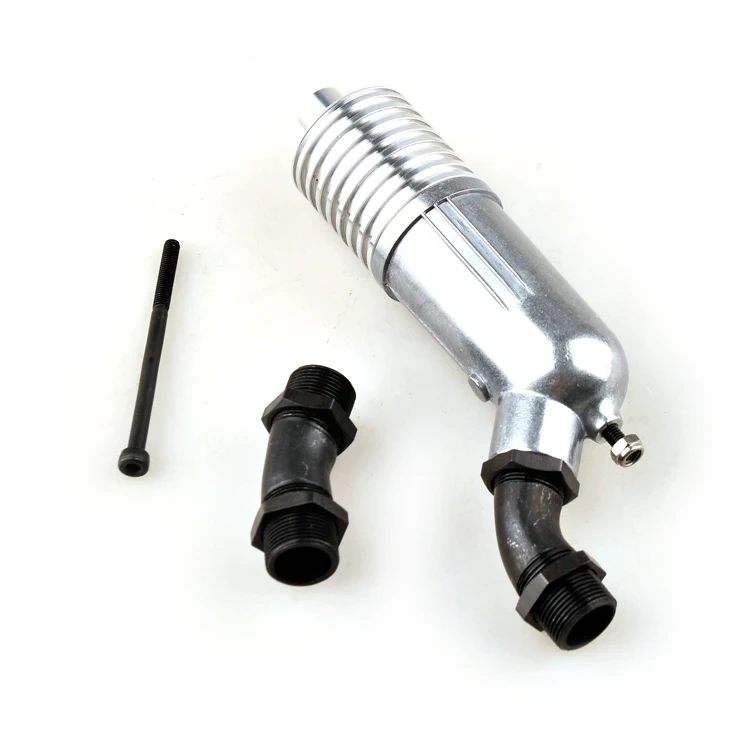 4-Stroke RC Engine Exhaust Pipe Tuned Muffler for 50-120cc Nitro/Gas Airplanes Aluminum Silence System