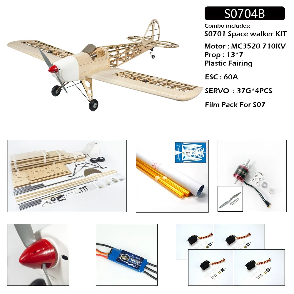 XAERO New 1.65M Spacewalker RC Plane Kit Electric/Gas Powered with Full Accessories DIY Assembly Trainer Aircraft