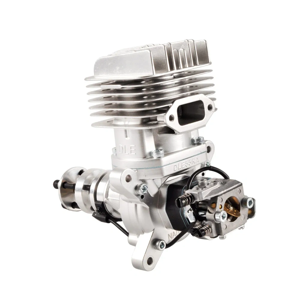 DLE55RA 55CC Two Stroke Rear Exhaust Gas Engine w/ Muffler&Ignition for RC Plane