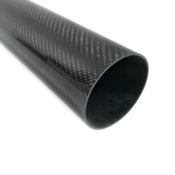 3K Gloss Black Carbon Fiber Tube 500mm Multi-Size Round Rods High-Strength for RC Models & DIY Projects