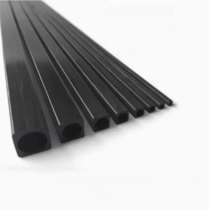 5pcs Carbon Fiber Square Tube High Strength Length 500mm Outer Diameter 3mm 4mm 5mm 10mm For DIY RC Model
