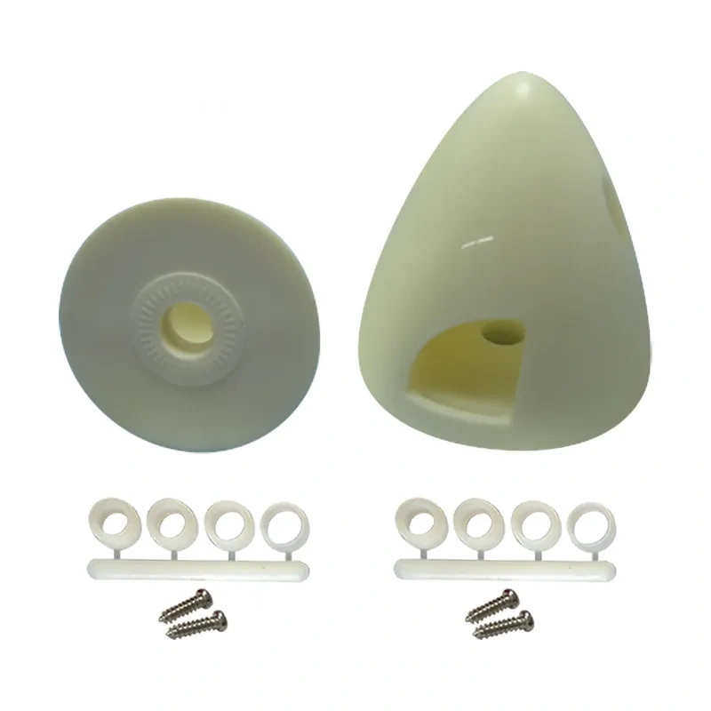 XAERO 1.5-4Inch Nylon RC Propeller Round Tip 2-Blade White Spinner for Airplane/Drone Spare Parts
