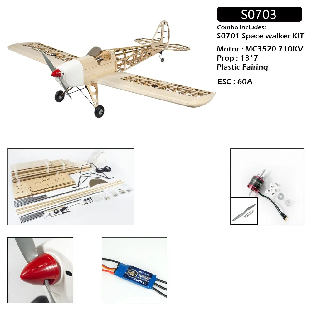 XAERO New 1.65M Spacewalker RC Plane Kit Electric/Gas Powered with Full Accessories DIY Assembly Trainer Aircraft