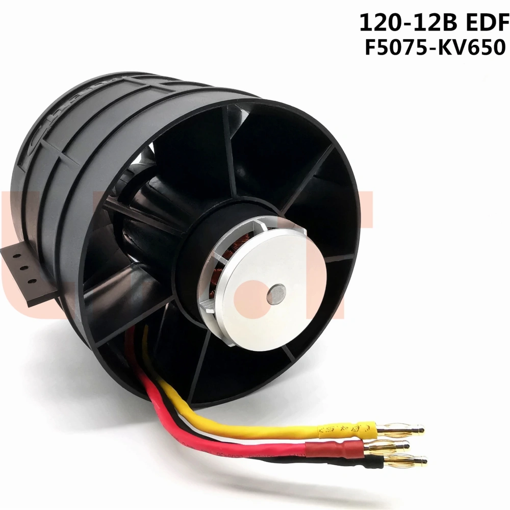 120mm 12-Blade EDF Ducted Fan with F5075-KV650 Brushless Motor 7.5KG Thrust for RC Jet Aircraft Turbine