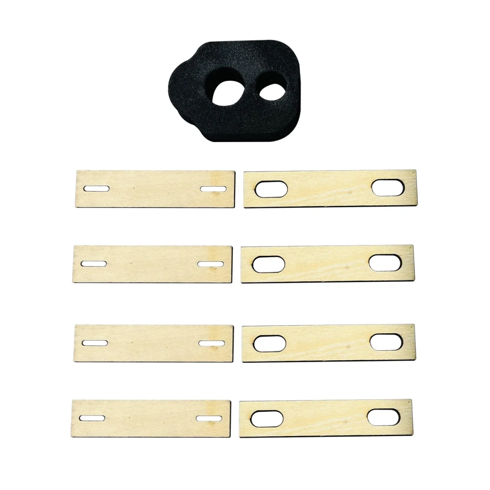 Roban 450 Size EC135 Fuselage Spare Parts - Nose Cover Window Tail Landing Gear Wood Spacers Replacement