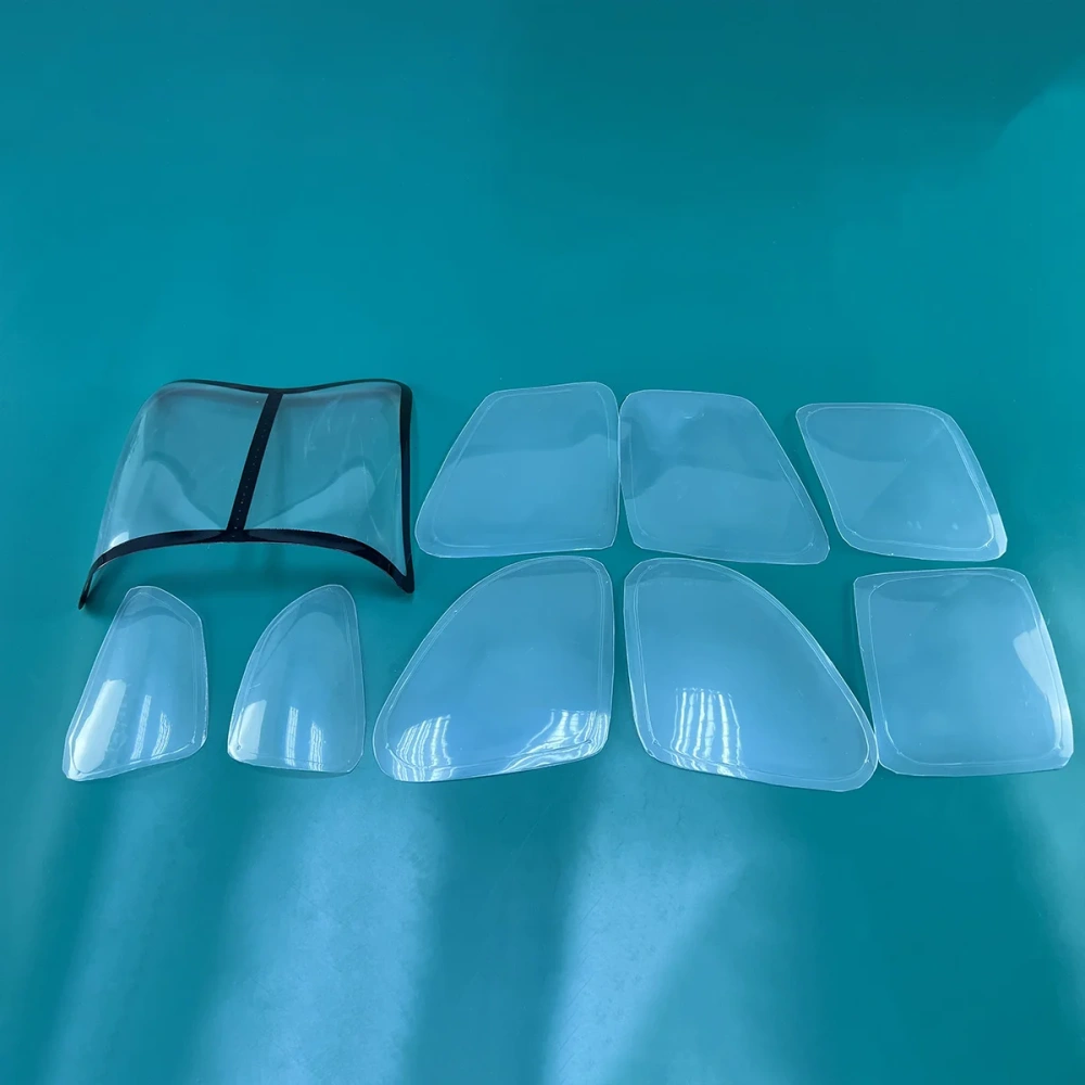 Roban 700 Size Bell429 Fuselage Spare Parts - Nose Cover Window Tail Landing Gear Wood Spacers Replacement