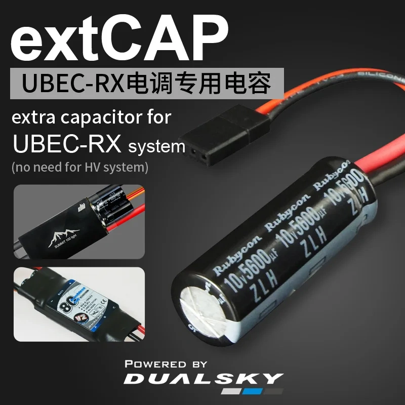 UBEC-RX Anti-Interference Capacitor, 10V 5600uF Receiver Stabilizer for RC Power System