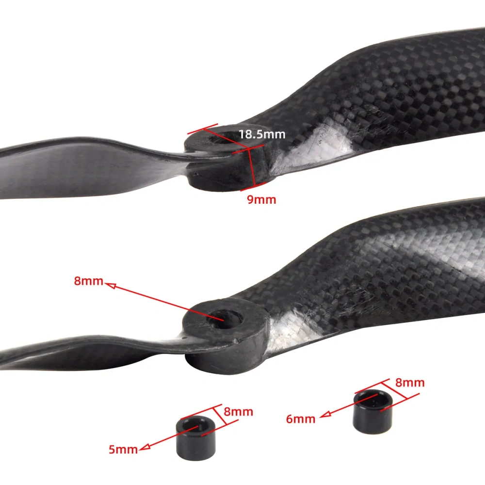 XAERO Carbon Fiber Propeller for RC Electric Airplane Sizes 8045 9047 1045 1147 1260 1365 1470 1580 1680 1780