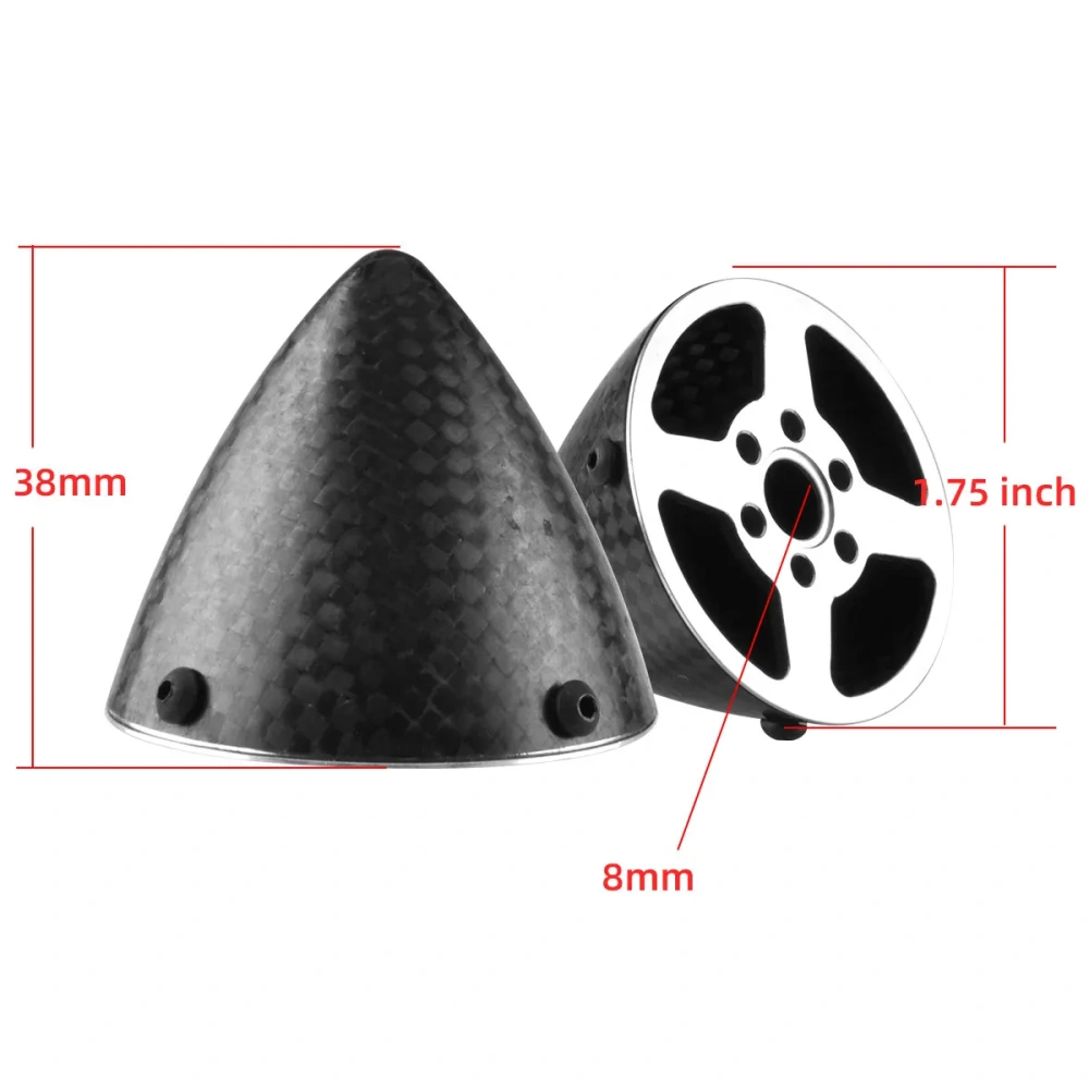 XAERO 1PC 3K Carbon Fiber No Mouth Spinner 1.75"-3" for F3A Model Airplane