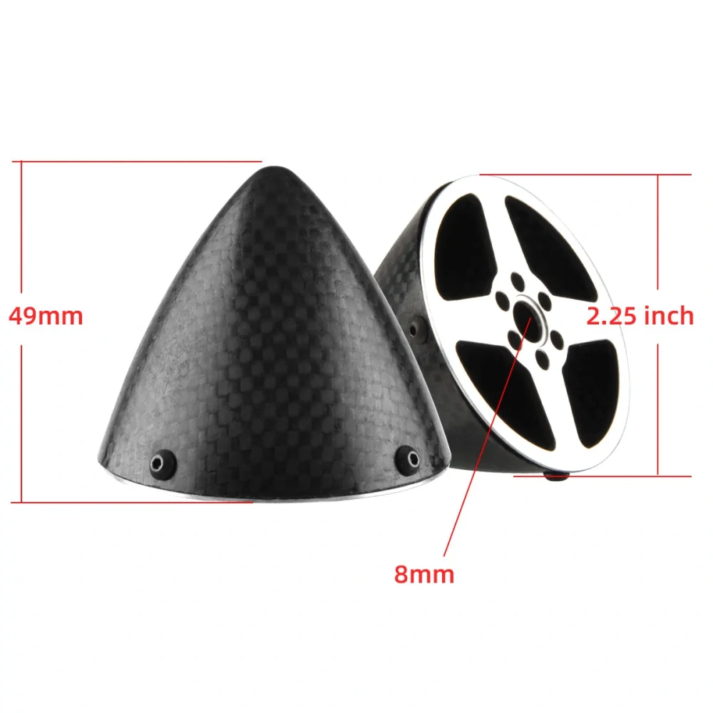 XAERO 1PC 3K Carbon Fiber No Mouth Spinner 1.75"-3" for F3A Model Airplane