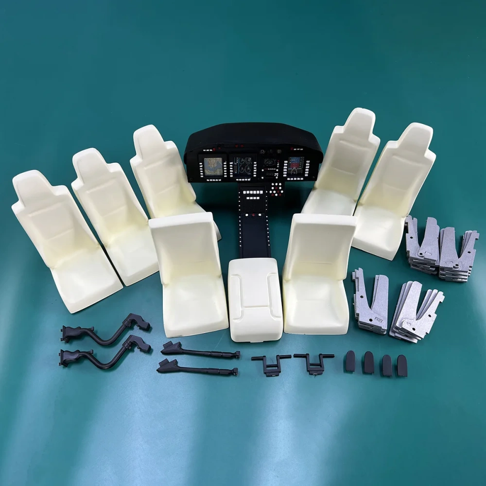 Roban 700 Size Bell429 Fuselage Spare Parts - Nose Cover Window Tail Landing Gear Wood Spacers Replacement