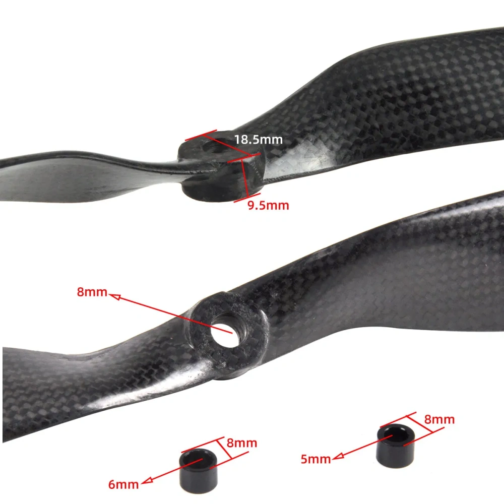XAERO Carbon Fiber Propeller for RC Electric Airplane Sizes 8045 9047 1045 1147 1260 1365 1470 1580 1680 1780