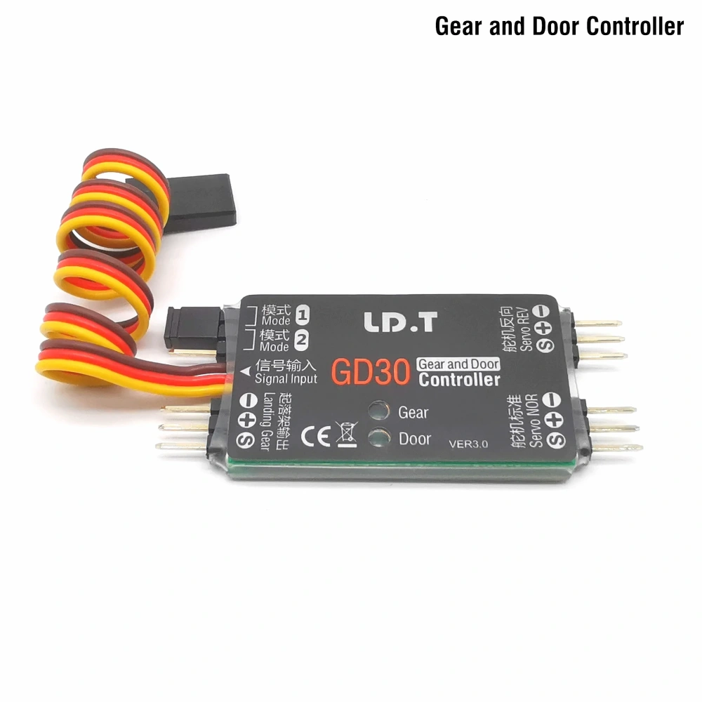 GD30 Landing Gear and Door Sequencer Controller for RC Airplane Fixed Wing Retractable System with Servo Control