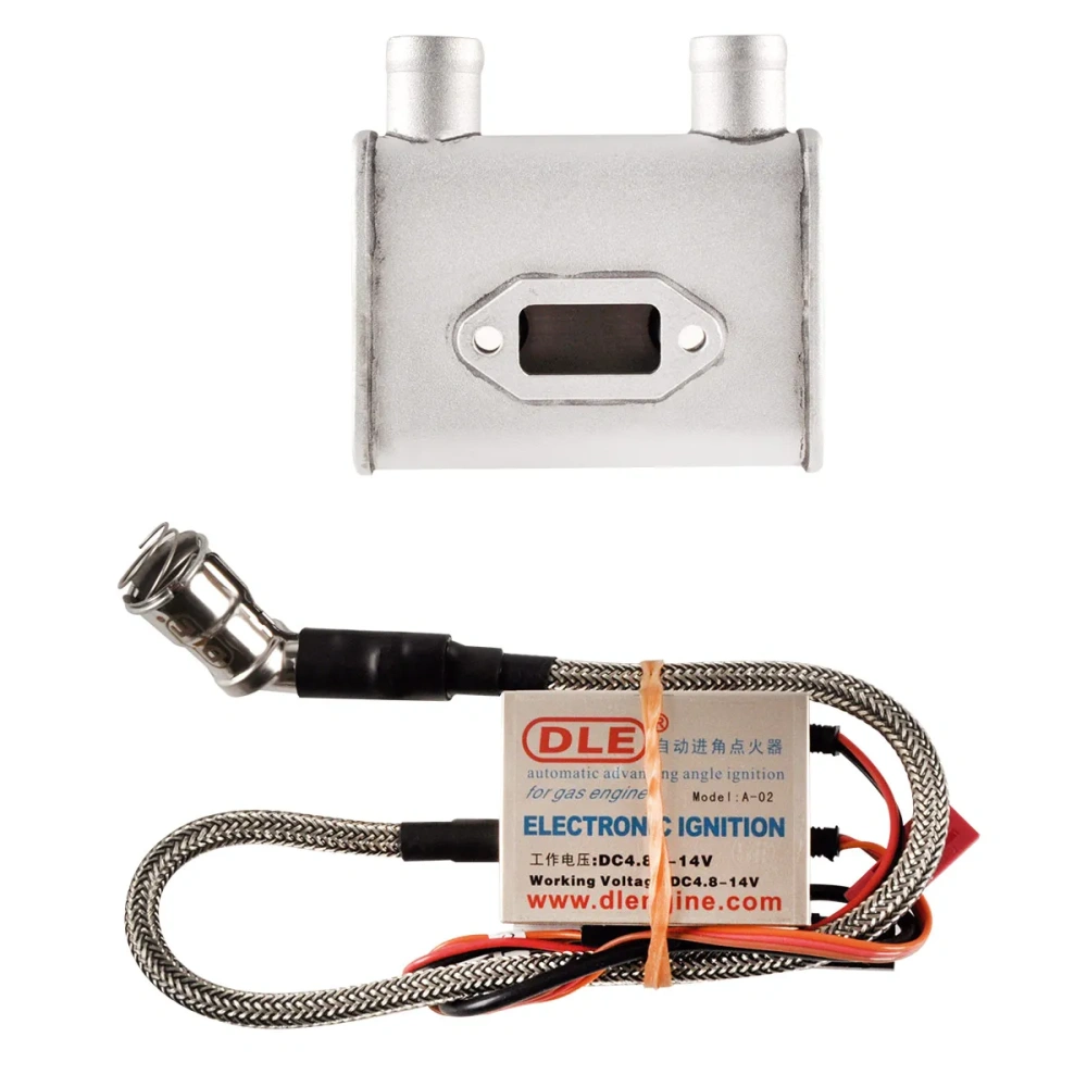 DLE55RA 55CC Two Stroke Rear Exhaust Gas Engine w/ Muffler&Ignition for RC Plane
