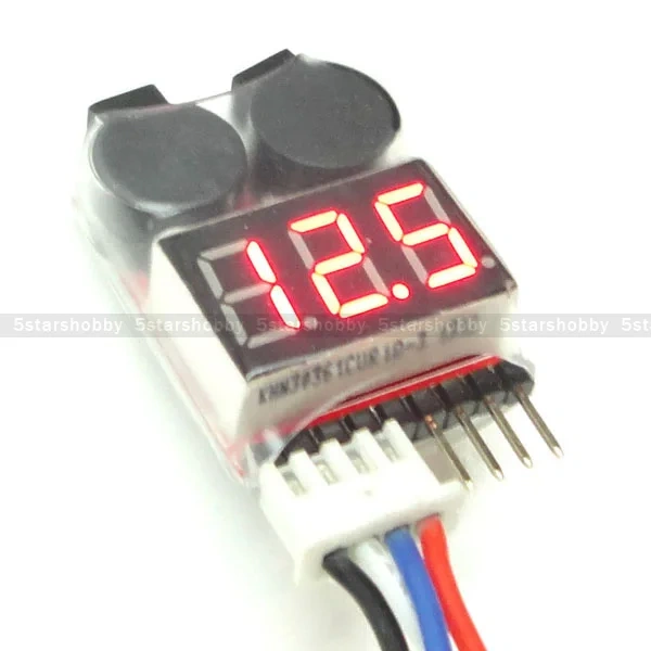 XAERO 1-8S Battery Monitor & Low Voltage Beeper, Dual-Function Battery Tester with Alarm