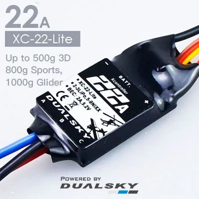 Dualsky Brushless ESC Series, 12A/22A/45A/65A Speed Controllers for RC Aircraft & Drone