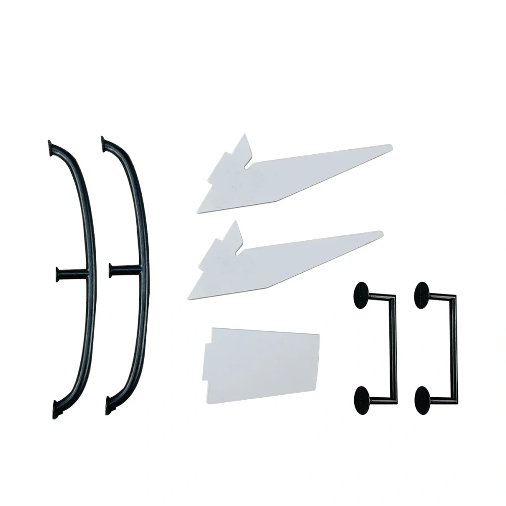 Roban 600 Size UH-1N Fuselage Spare Parts - Nose Cover Window Tail Landing Gear Wood Spacers Replacement