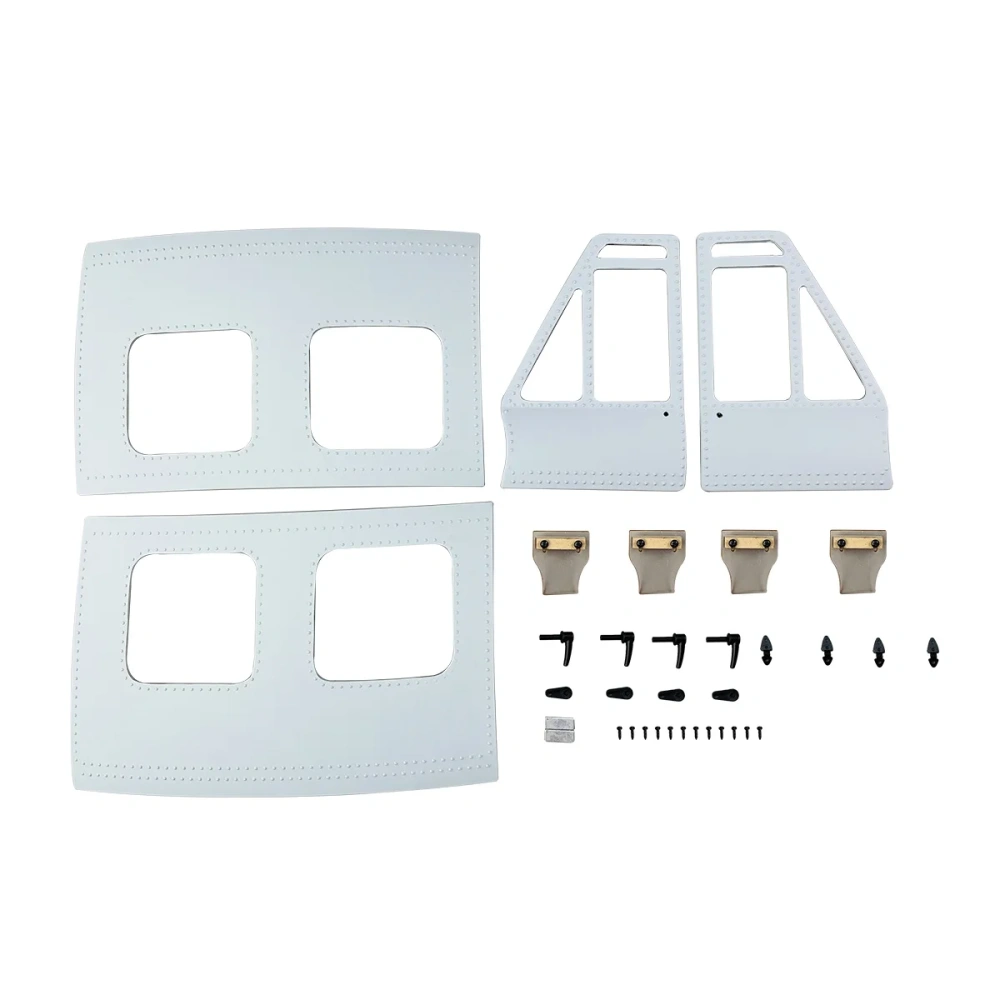 Roban 800 Size UH-1D Fuselage Spare Parts - Nose Cover Window Tail Landing Gear Wood Spacers Replacement