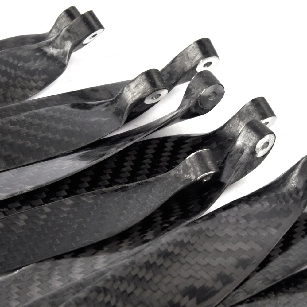 XAERO 1 Pair 9.5-18 Inch Carbon Fiber Twill Folding Propeller Light Weight for RC Airplane High Performance