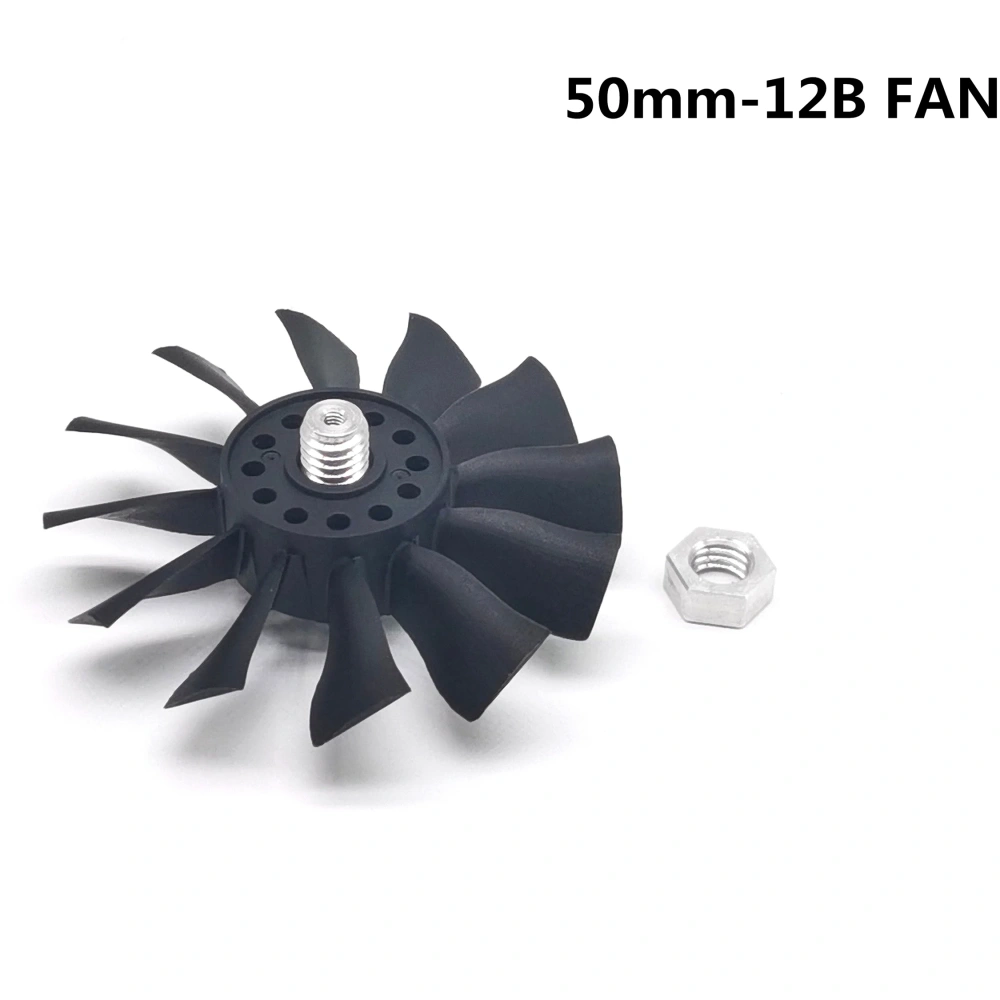 50mm 12-Blade EDF Ducted Fan Unit for RC Jet Aircraft Turbine Power System 50000RPM High-Thrust