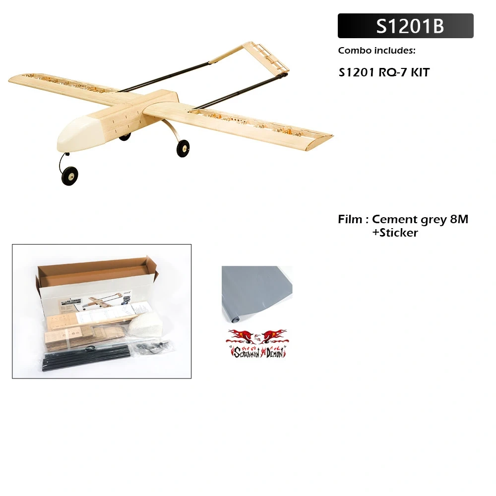 XAERO 2.1M Shadow RQ-7 UAV Scale RC Plane Kit Balsa Wood Fixed Wing Military Drone Model DIY Assembly