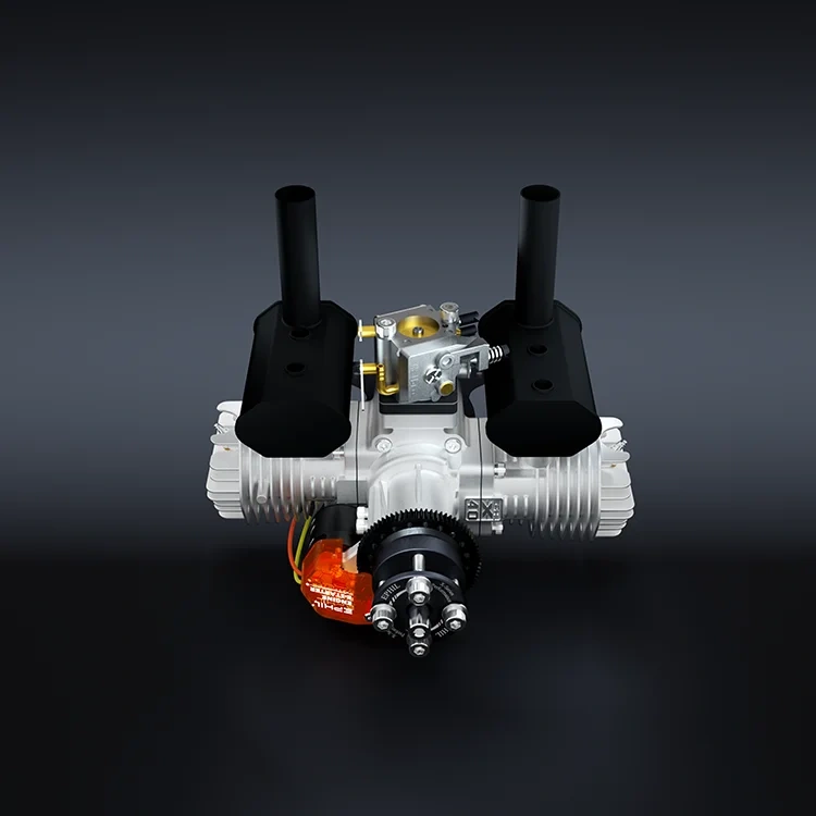 EPHIL XG-40cc-T PRO Twin Gas Engine, Glow Plug & Electric Start for RC Aircraft