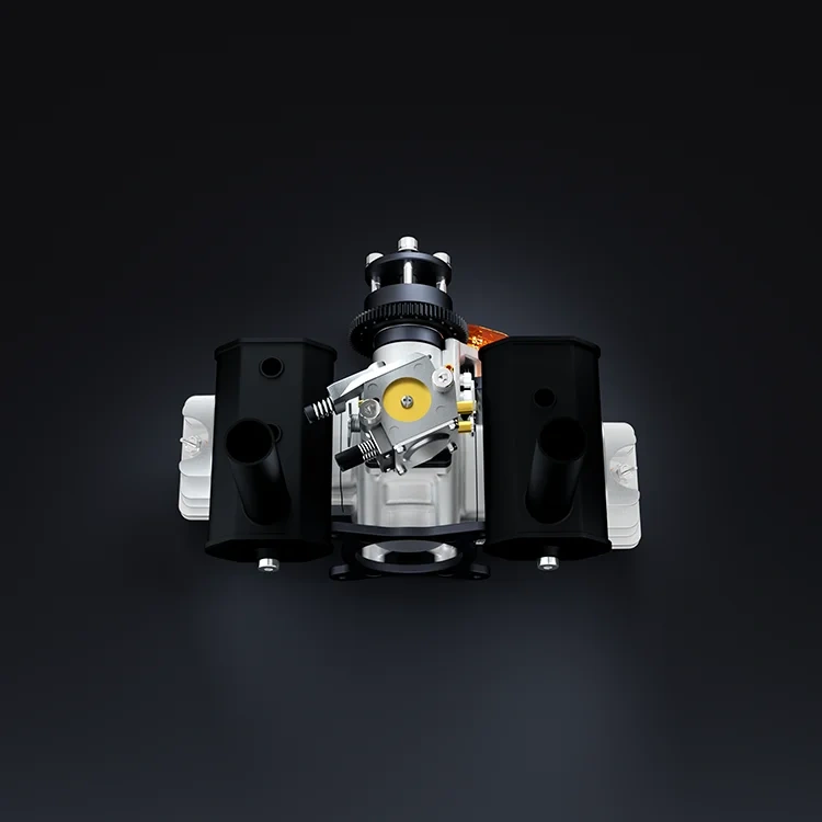 EPHIL XG-40cc-T PRO Twin Gas Engine, Glow Plug & Electric Start for RC Aircraft