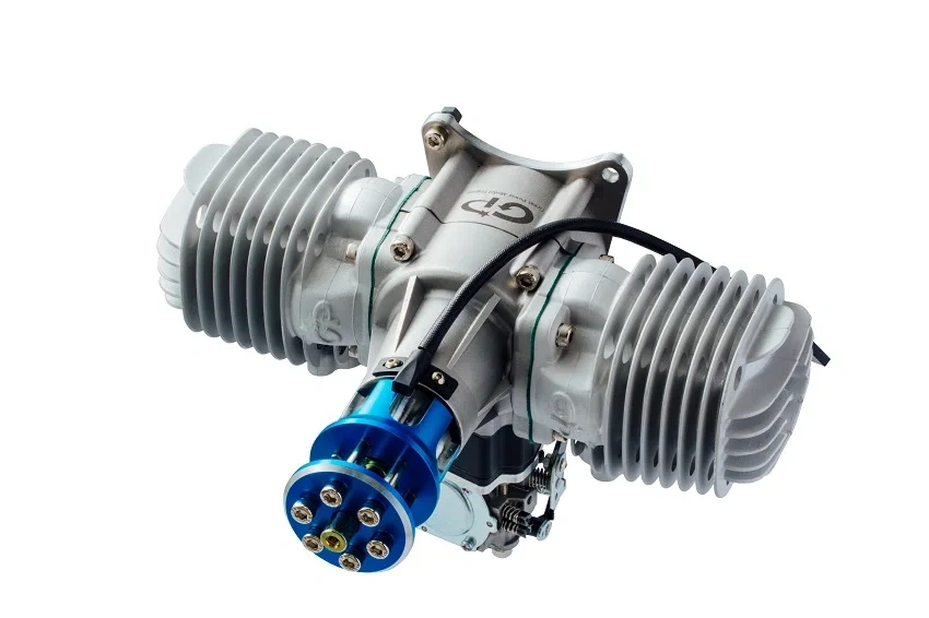 GP-123 V2 123cc Gas Engine, Upgraded 2-Stroke Twin Cylinder RC Aircraft Engine, High Power 11.5HP