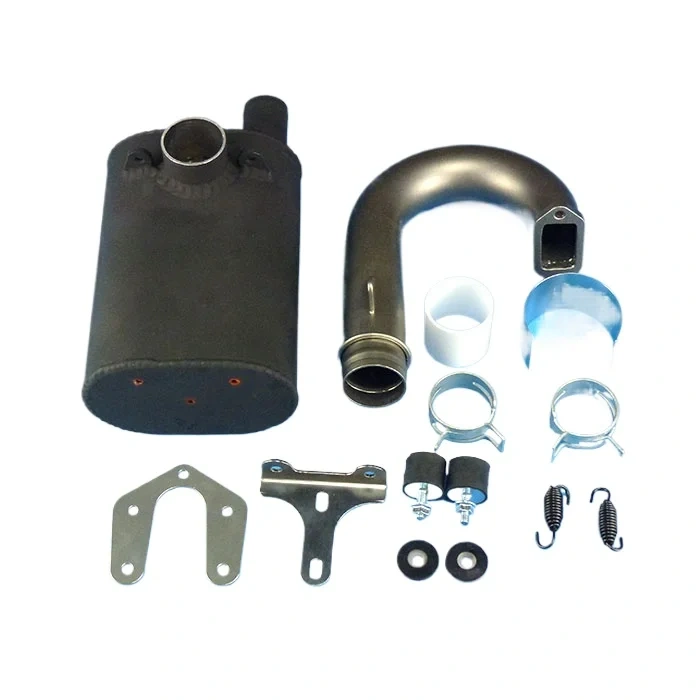 Upgraded DLE200 Exhaust Pipe Muffler, High Performance Reinforced Single/Full Set for DLE200 RC Airplane Helicopter Gas Engine