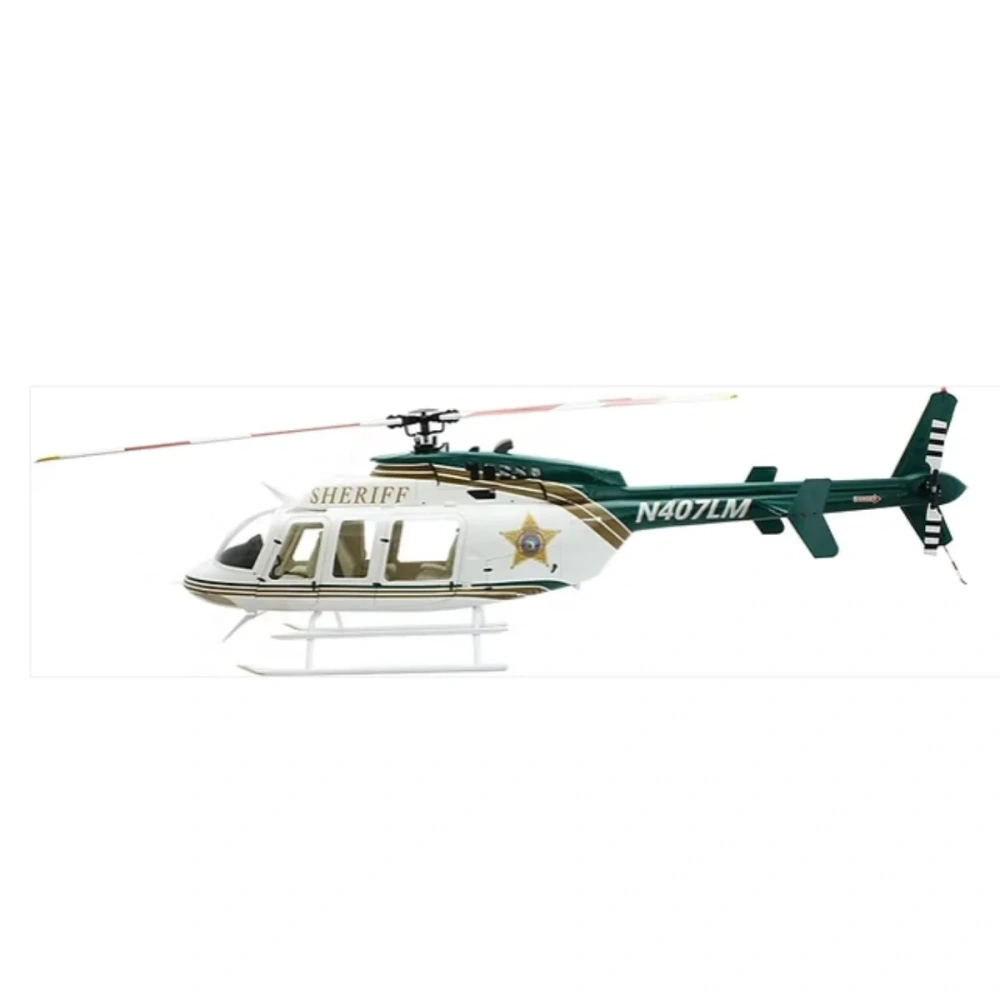 ROBAN 700 Size B407 ARF Sheriff Scale Helicopter Fuselage Fiberglass Body Shell with Mechanics Ready