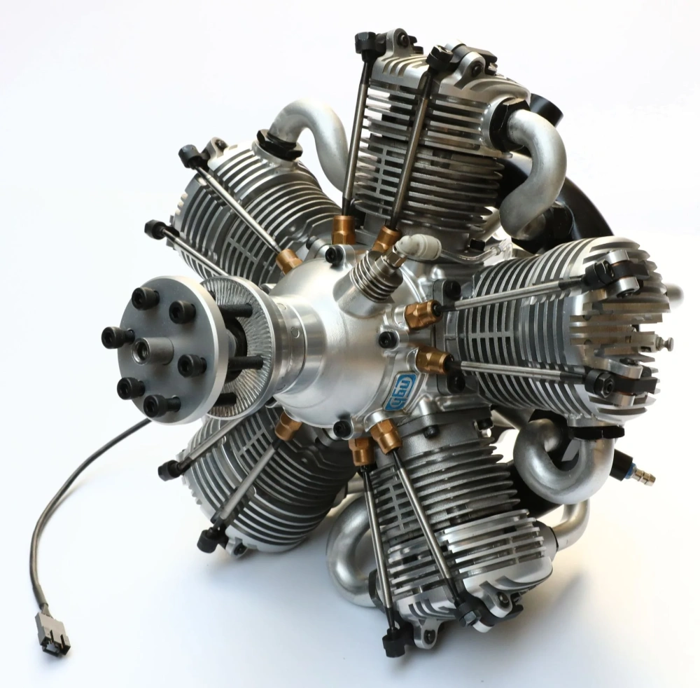 NGH GF150R5 150cc 4-Stroke Gas Engine, 5-Cylinder Radial for Giant Scale RC Aircraft