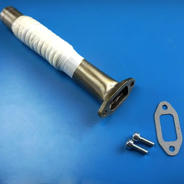 Original DLE35RA Long Exhaust Pipe Muffler Set with Accessories  Stainless Steel for RC Airplane Helicopter Gas Engine