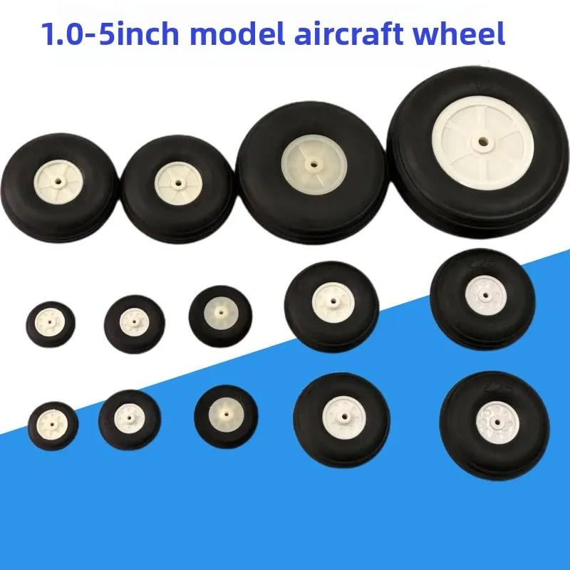 25-125mm RC Aircraft Wheels PU Rubber Tires for Fixed Wing Airplane Jet Model Car Landing Gear Accessories