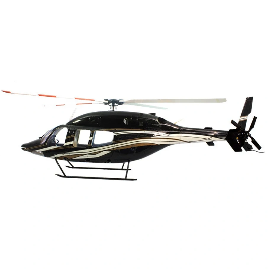 ROBAN 700 Size B429 ARF Black Tan Scale Helicopter Fuselage Fiberglass Body Shell with Mechanics Ready