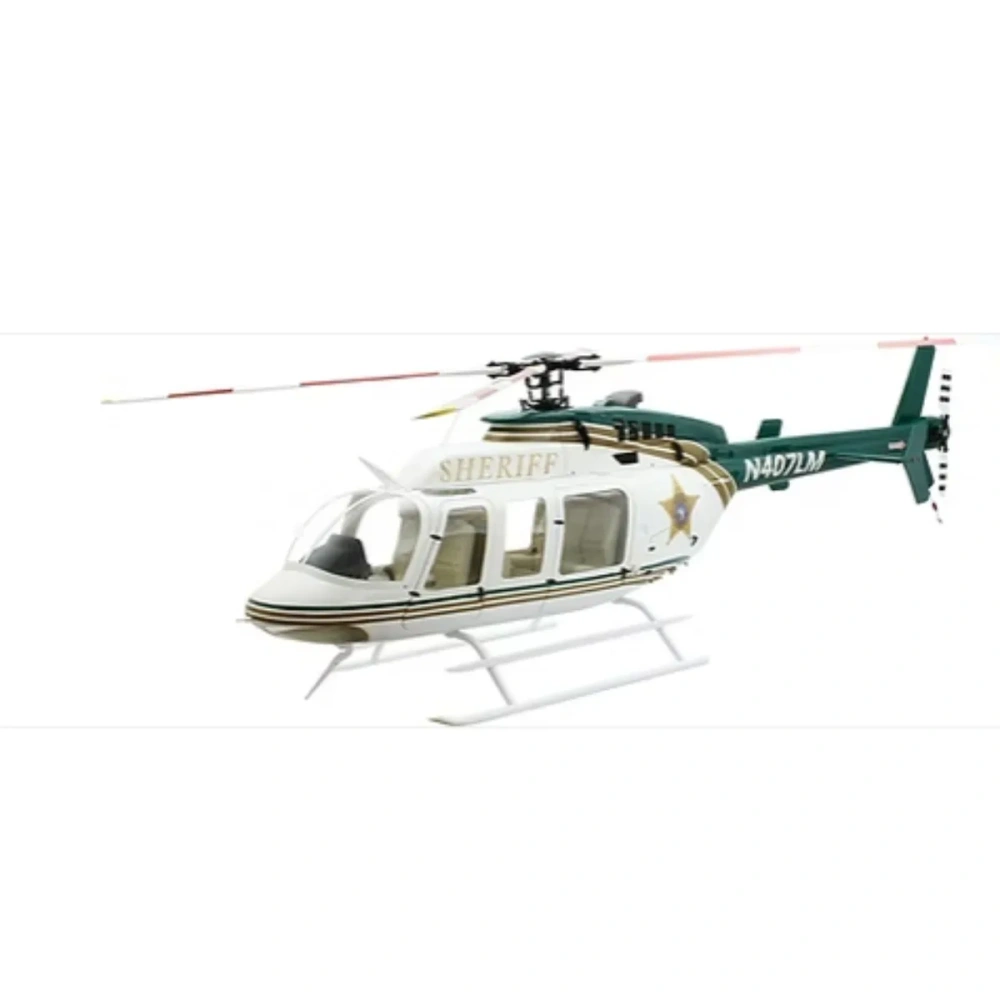 ROBAN 700 Size B407 ARF Sheriff Scale Helicopter Fuselage Fiberglass Body Shell with Mechanics Ready