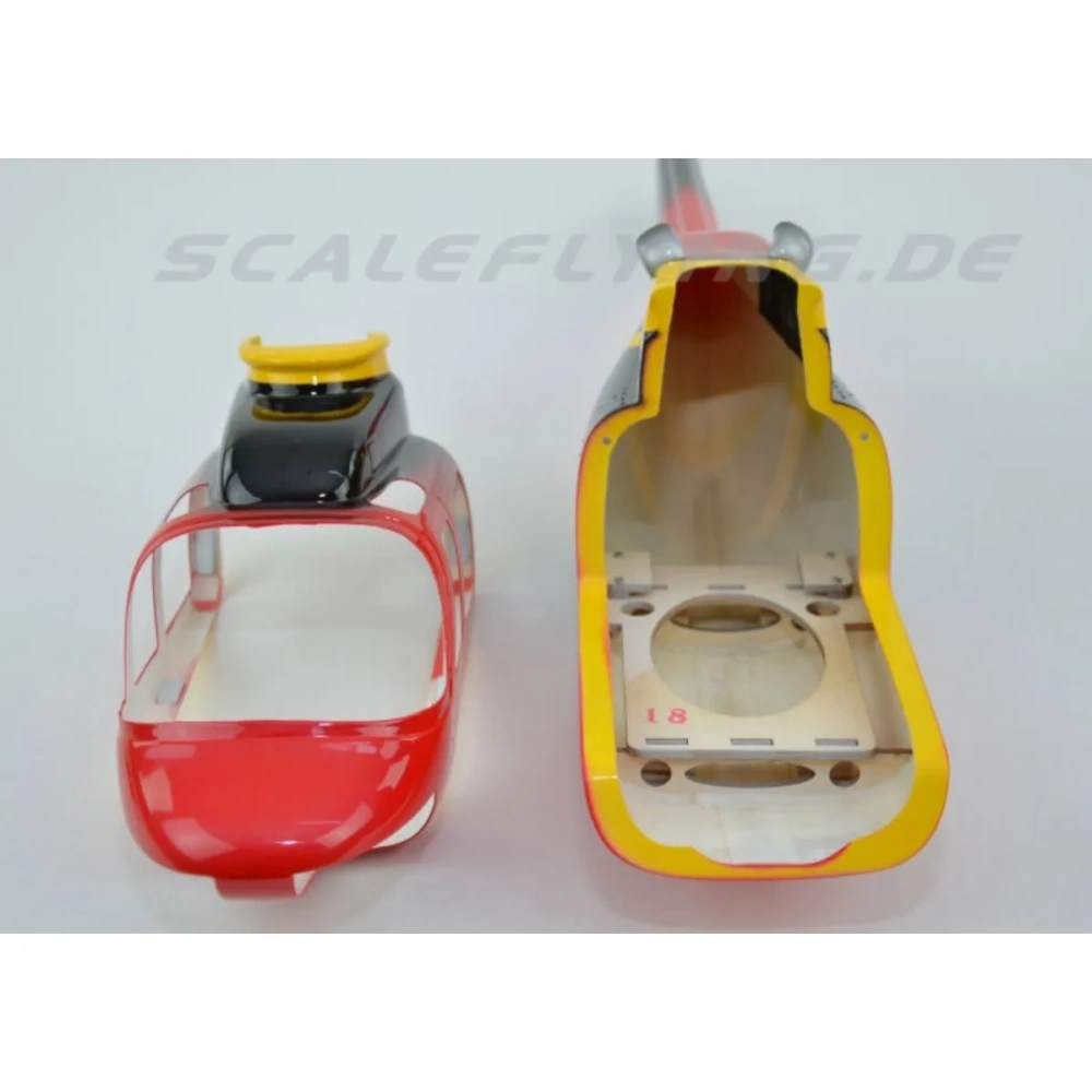ROBAN 450 Size B206 Jet Ranger Sky News Scale Helicopter Fuselage Fiberglass Body Shell for 450 Size Helicopters