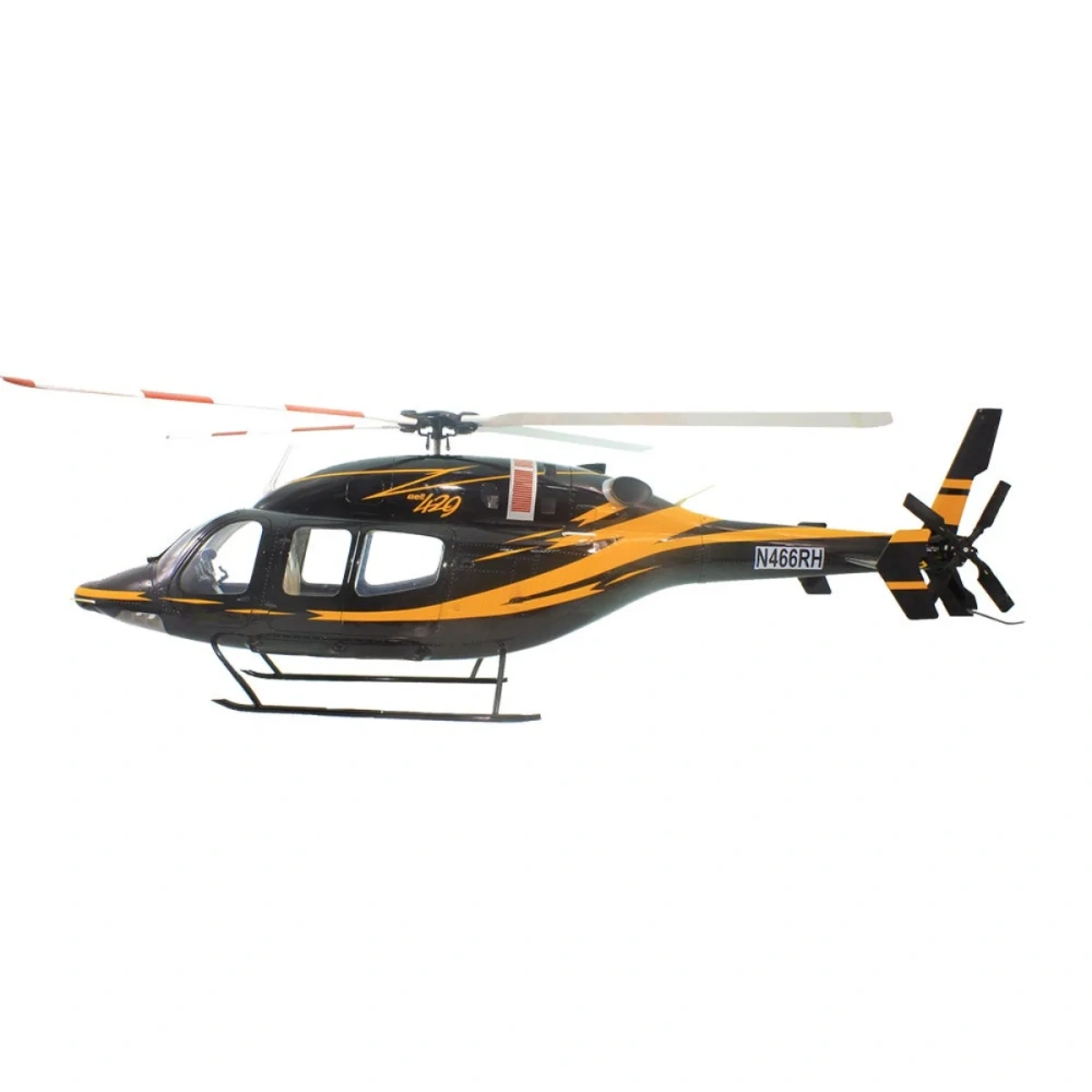 ROBAN 700 Size B429 ARF Blue Orange Scale Helicopter Fuselage Fiberglass Body Shell with Mechanics Ready