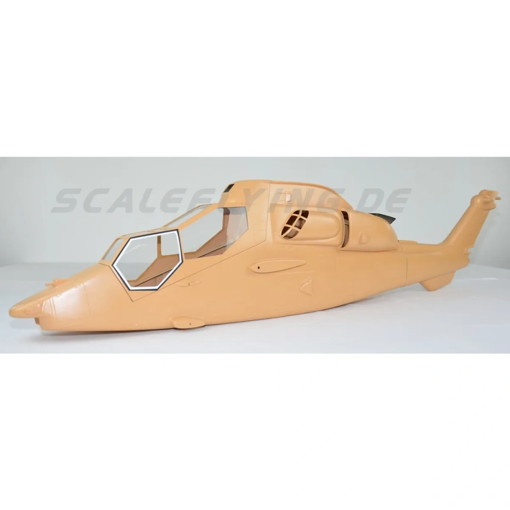 ROBAN 700 Size EC-665 ARF Tiger Desert Camo Scale Helicopter Fuselage Fiberglass Body Shell with Mechanics Ready