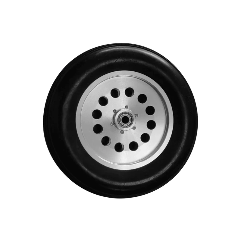 5 Inch Scale Rubber Wheels with CNC Aluminum Hub & Bearings for RC Airplane Landing Gear