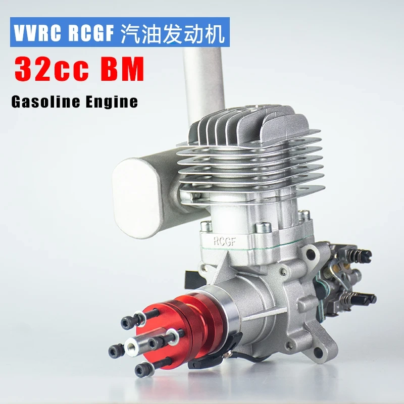 RCGF 32cc Side Exhaust Gas Engine, Walbro Carburetor for Large Scale RC Models