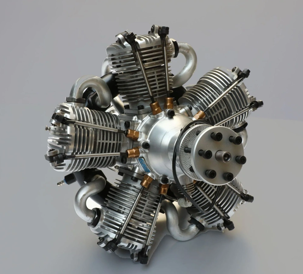NGH GF150R5 150cc 4-Stroke Gas Engine, 5-Cylinder Radial for Giant Scale RC Aircraft