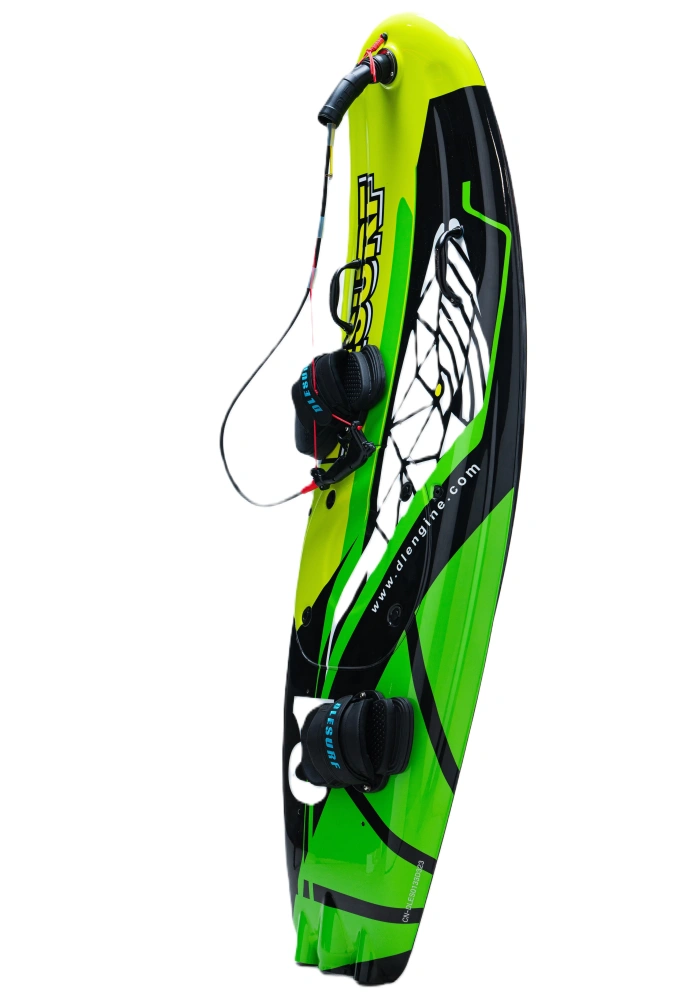 106CC 2-Stroke Gas Powered Surfboard DLE Engine Carbon Fiber Body Jet Surfboard with Green