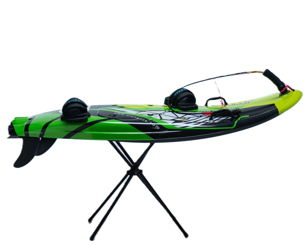106CC 2-Stroke Gas Powered Surfboard DLE Engine Carbon Fiber Body Jet Surfboard with Green