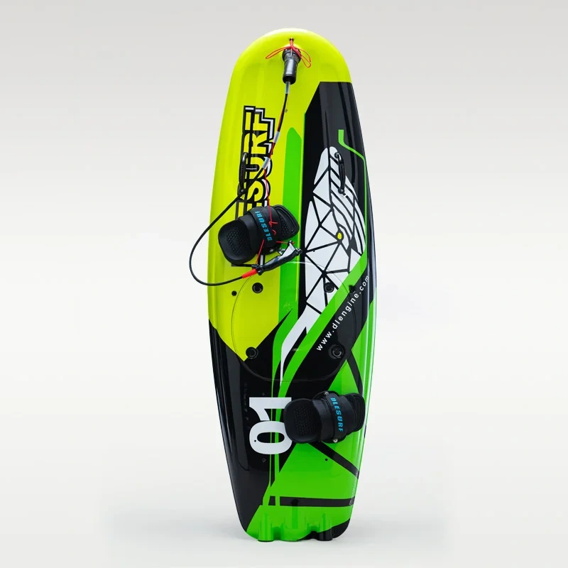 106CC 2-Stroke Gas Powered Surfboard DLE Engine Carbon Fiber Body Jet Surfboard with Green
